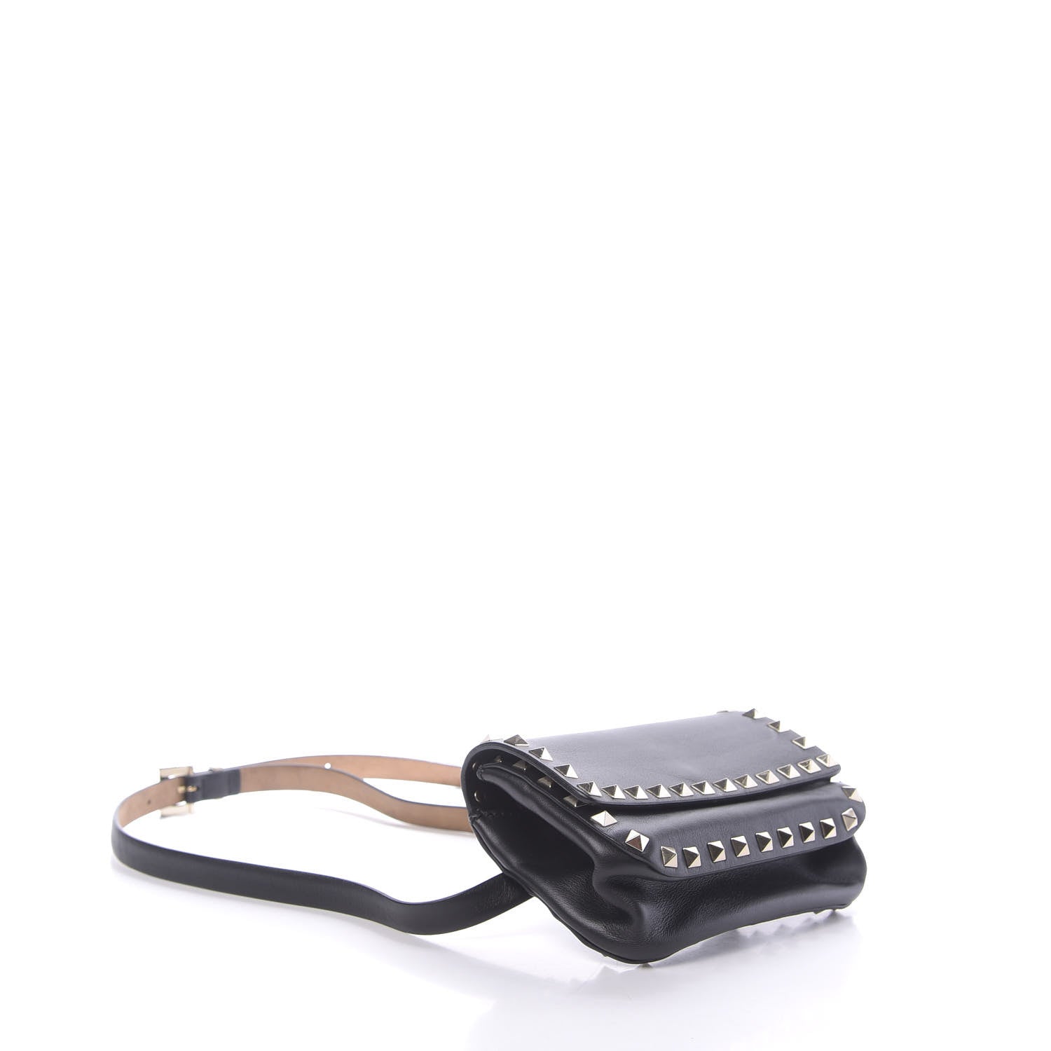 Valentino Garavani Calfskin Rockstud Belt Bag Black 4 of 18