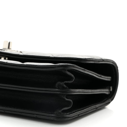 Chanel Lambskin Quilted Metal Top Handle Crossbody Flap Black 10 of 11