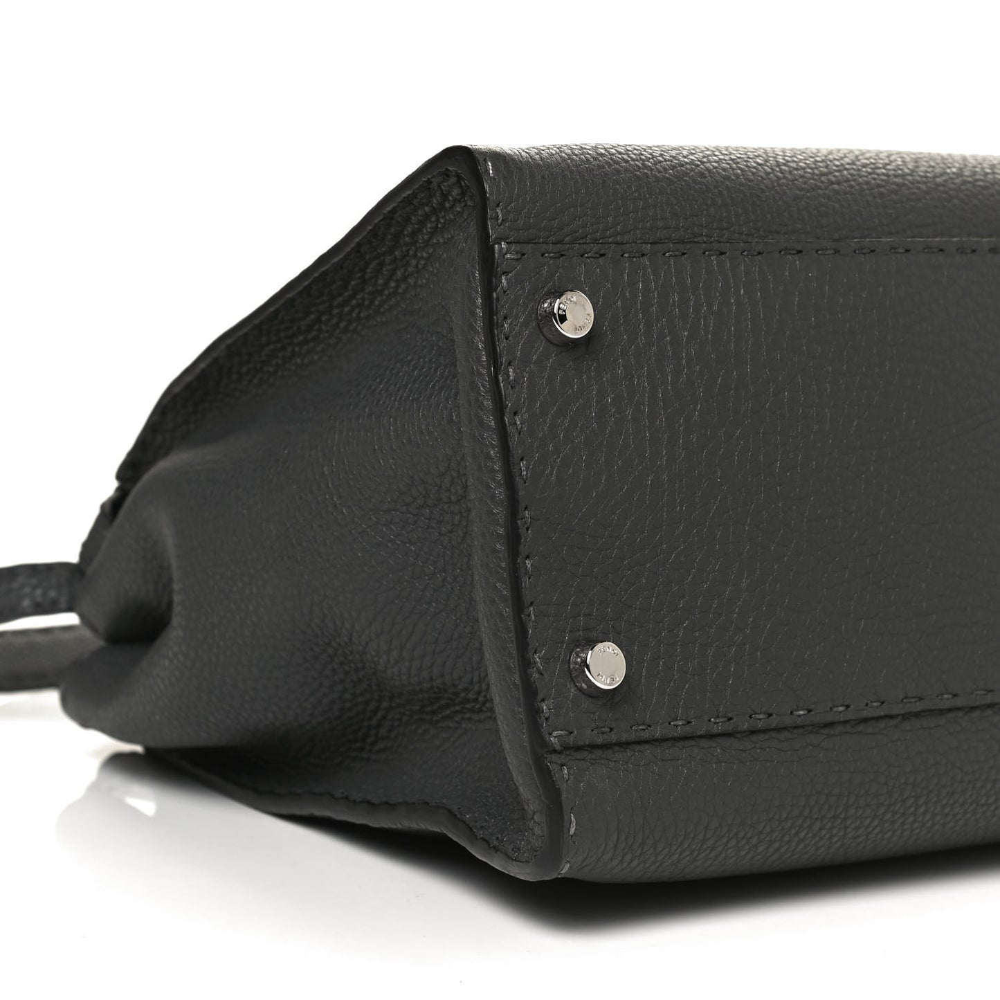 Cuoio Romano Selleria Bi-Color Large Peekaboo Iconic Satchel Asfalto Latte
