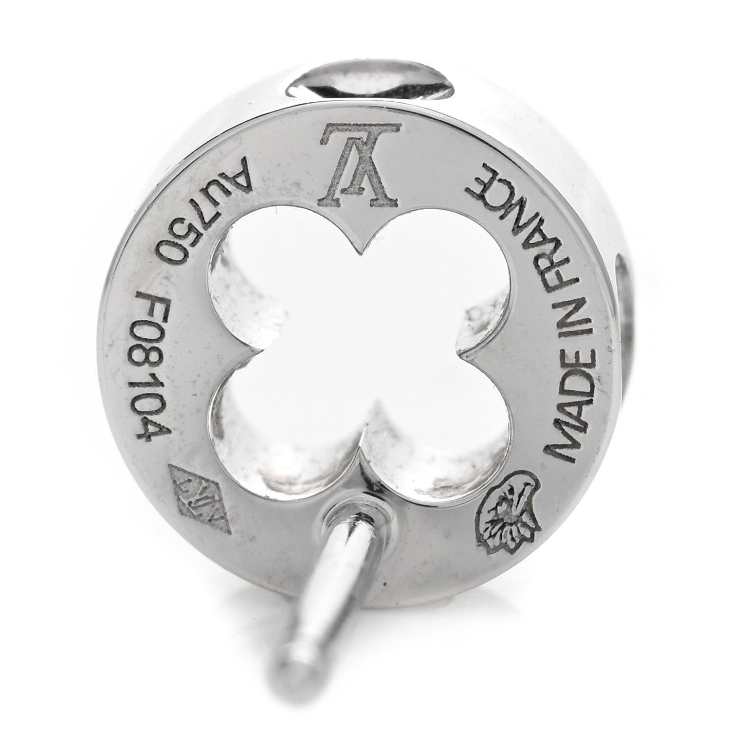 Louis Vuitton 18K White Gold Empreinte Ear Studs Earrings 3 of 3