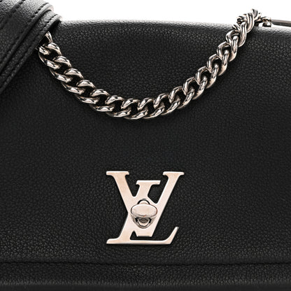 Louis Vuitton Calfskin Lockme II Chain Bag BB Black 7 of 9