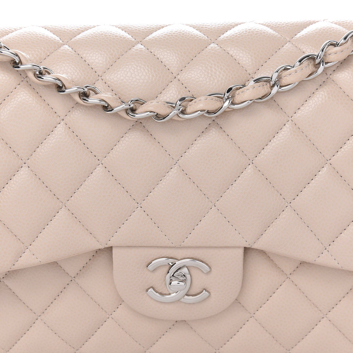 Chanel Caviar Quilted Jumbo Double Flap Light Pink 10 of 10