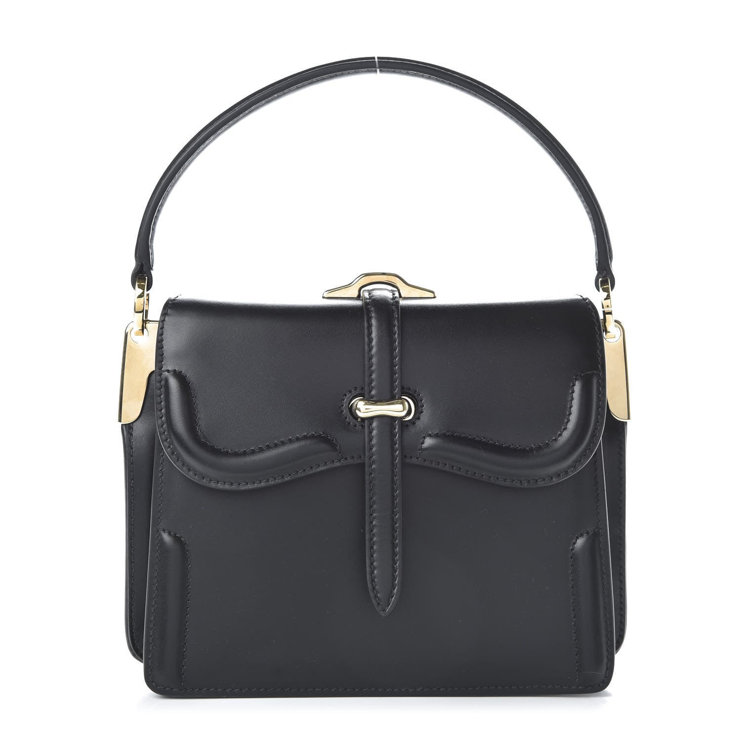Prada City Calfskin Small Belle Shoulder Bag Black 1 of 9