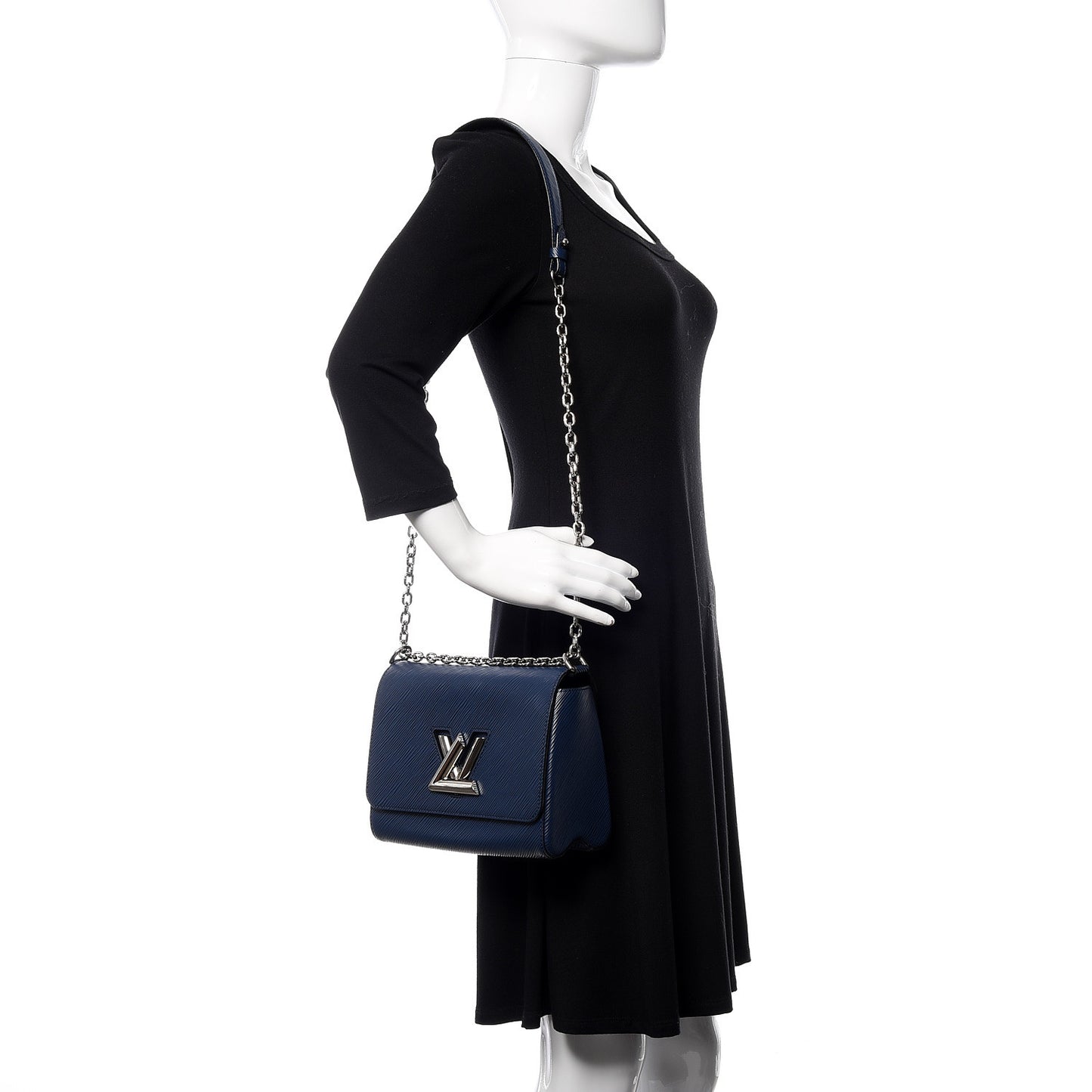 Epi Twist Shoulder Bag MM Indigo
