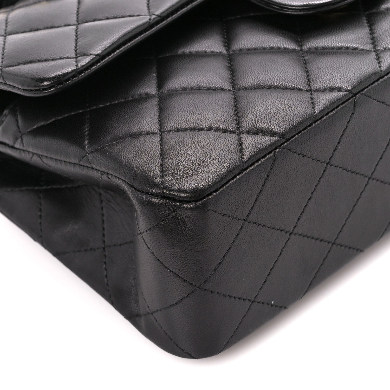 Chanel Lambskin Quilted Small Double Flap Black 10 of 12