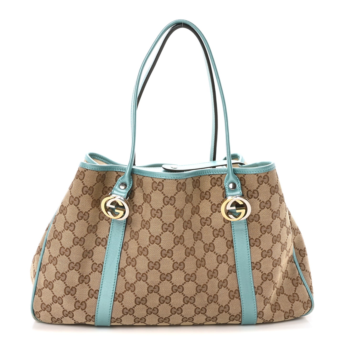 Monogram Medium Twins Shoulder Bag Turquoise