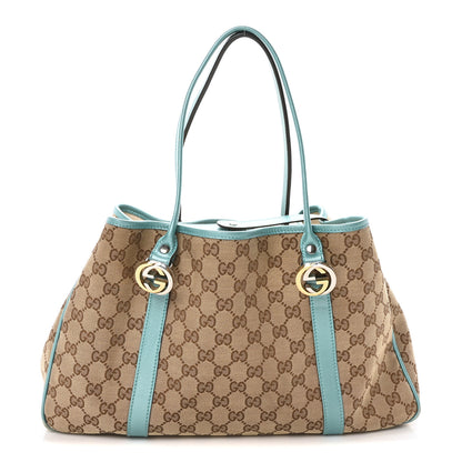 Gucci Monogram Medium Twins Shoulder Bag Turquoise 1 of 10
