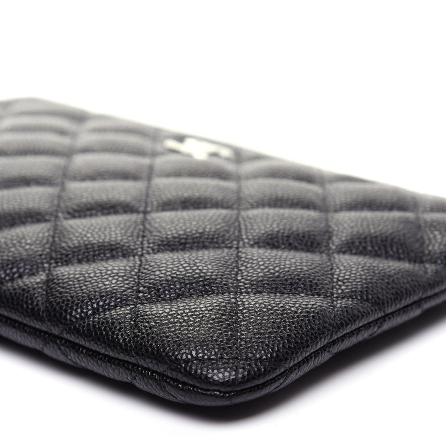 Caviar Quilted Cosmetic Case Black