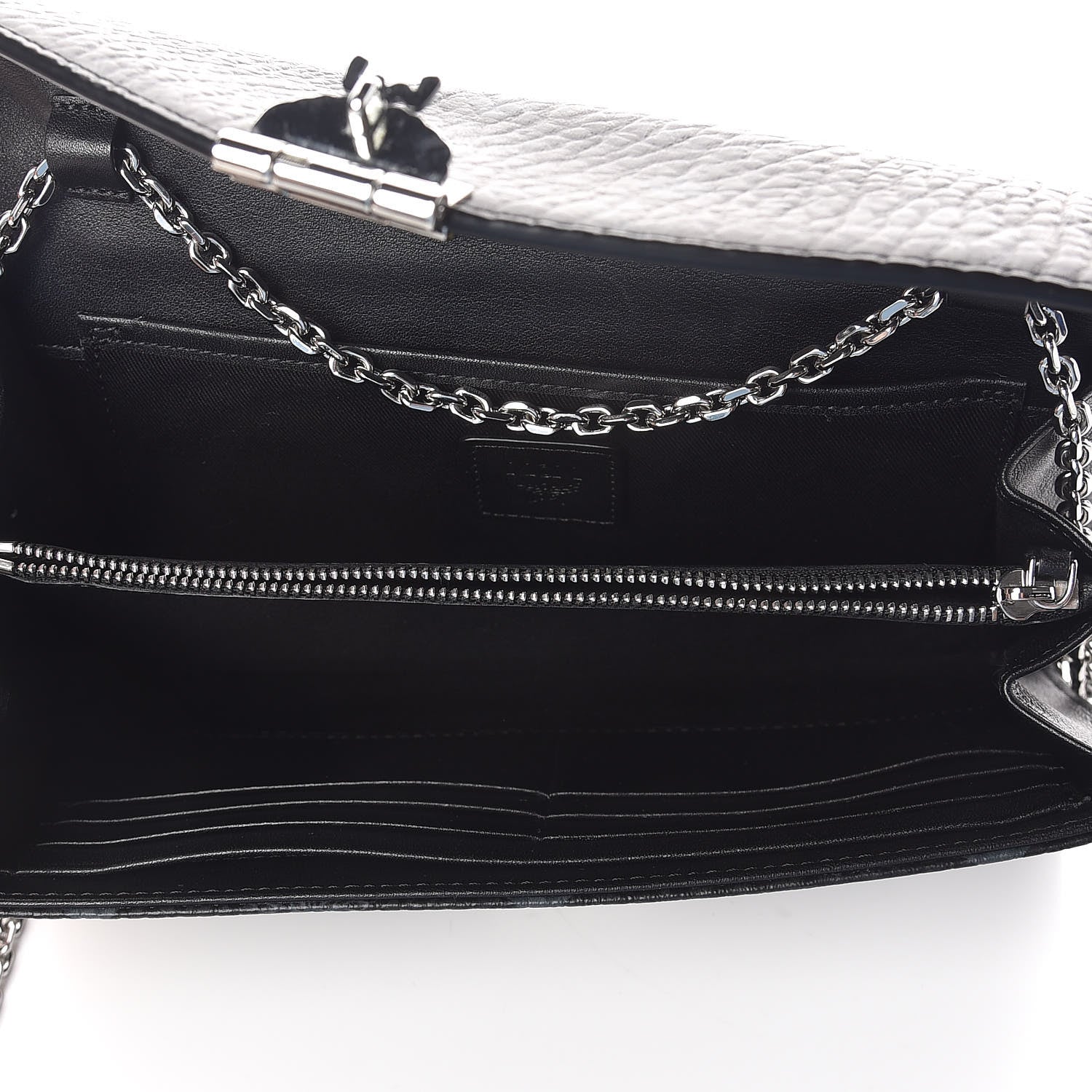 MCM Visetos Patricia Continental Crossbody Wallet Black 5 of 7