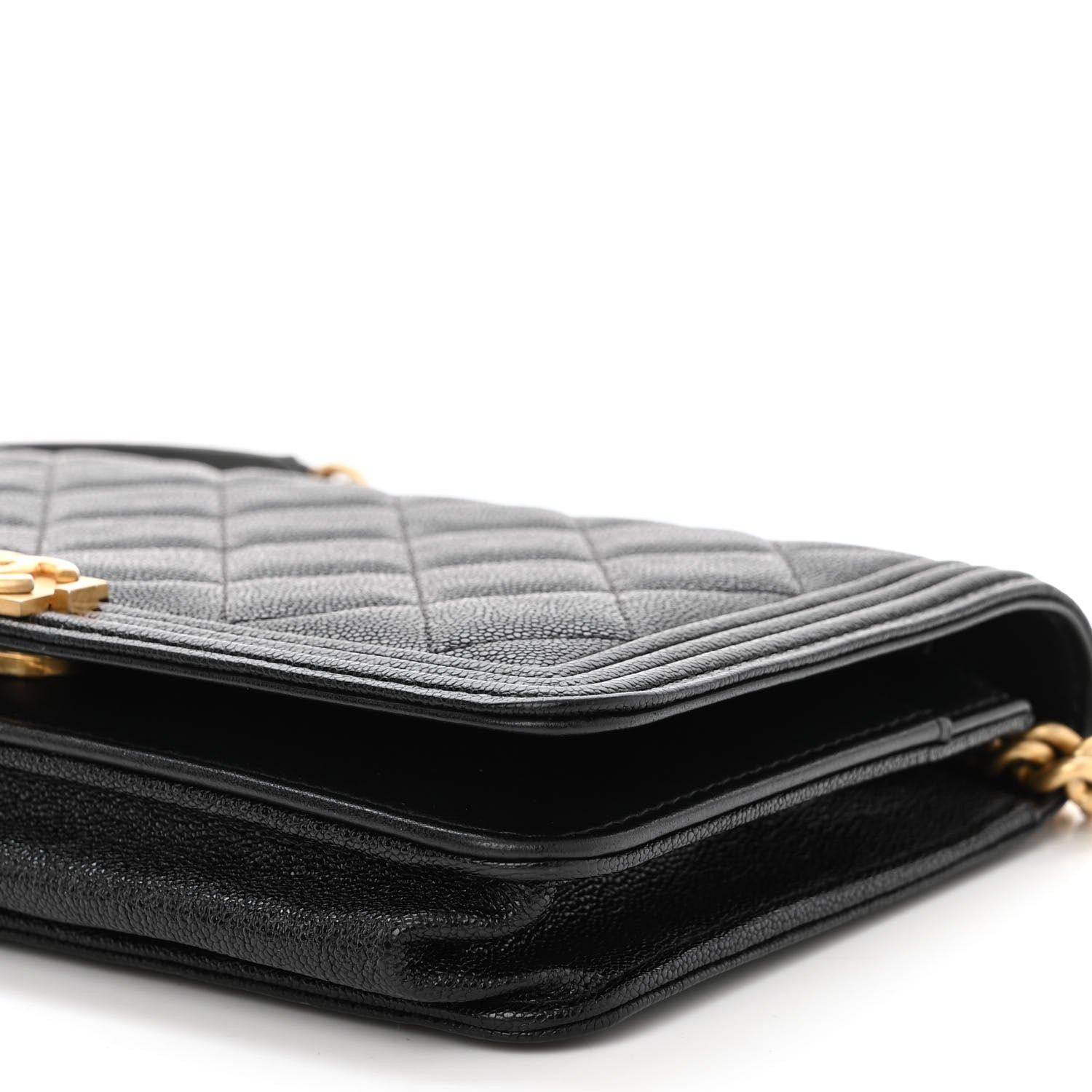 Chanel Caviar Quilted Boy Wallet On Chain WOC Black 11 of 14