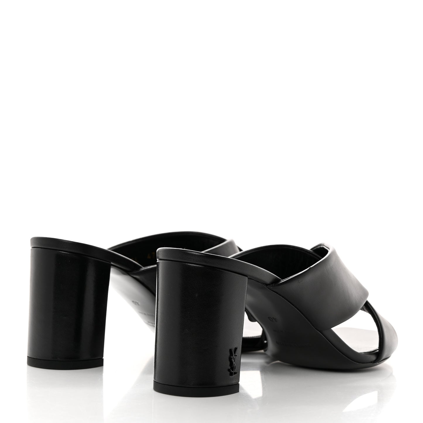 Calfskin LouLou 70 Mules 40 Black