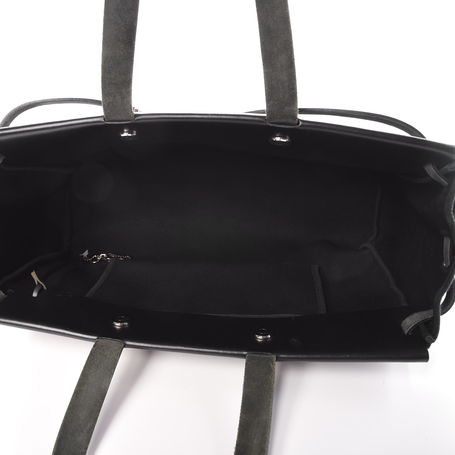 Hermes Toile Calfskin Herbag Cabas MM Black 6 of 10