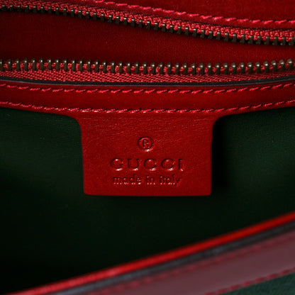 Gucci Tuscany Lux Calfskin Web GG Marmont Shoulder Bag Red 5 of 10