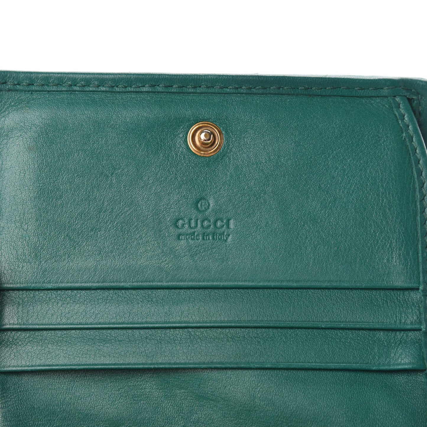Calfskin Matelasse GG Marmont Card Case Wallet Emerald
