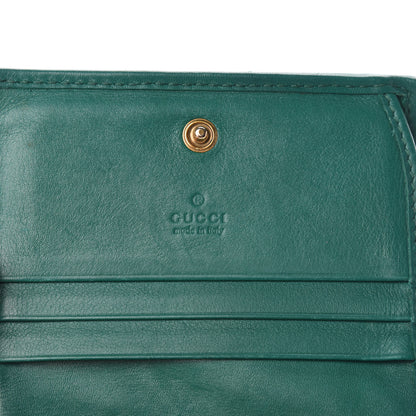 Gucci Calfskin Matelasse GG Marmont Card Case Wallet Emerald 6 of 6