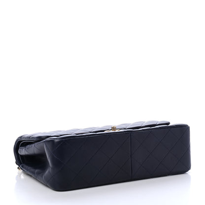 Chanel Lambskin Quilted Jumbo Double Flap Navy 3 of 4