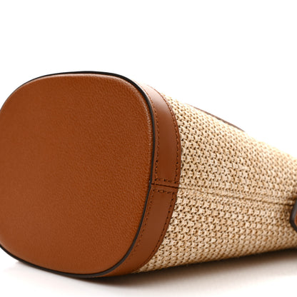 Louis Vuitton Kitted Raffia Petit Bucket Caramel 8 of 9