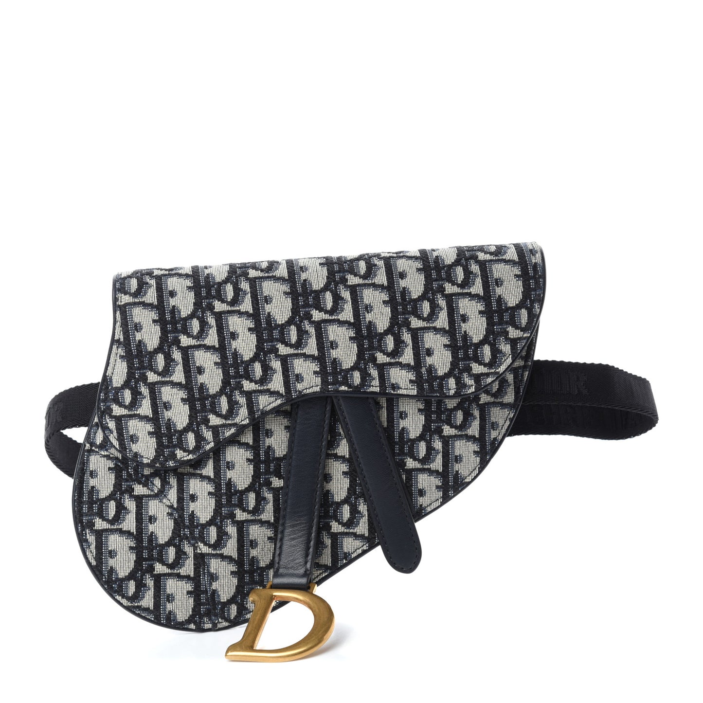 Oblique Saddle Belt Bag Blue