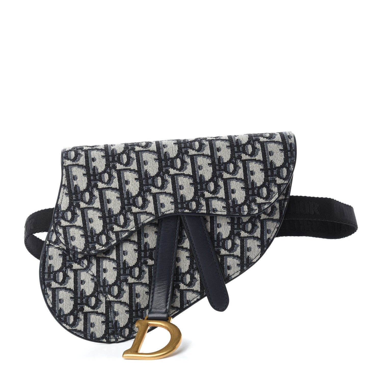 Christian Dior Oblique Saddle Belt Bag Blue 1 of 9
