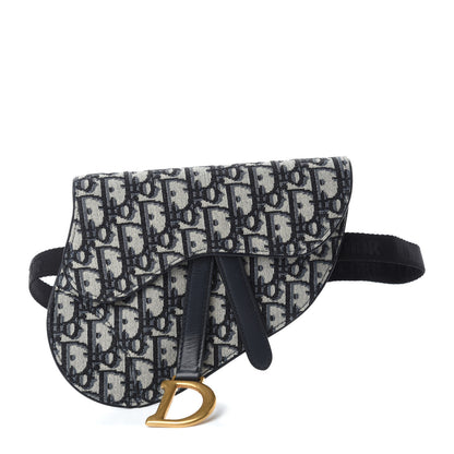 Christian Dior Oblique Saddle Belt Bag Blue 1 of 9