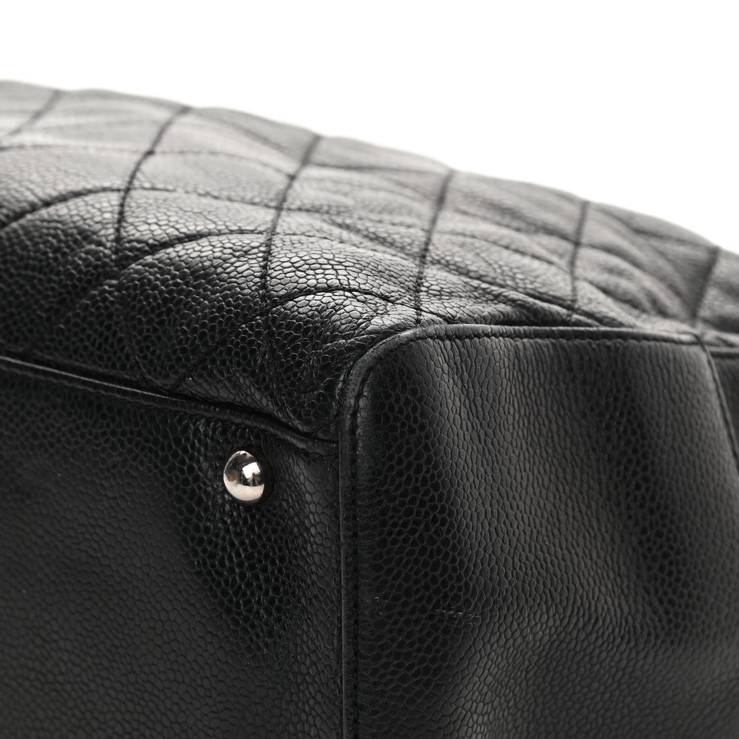 Caviar Quilted Bowler Black