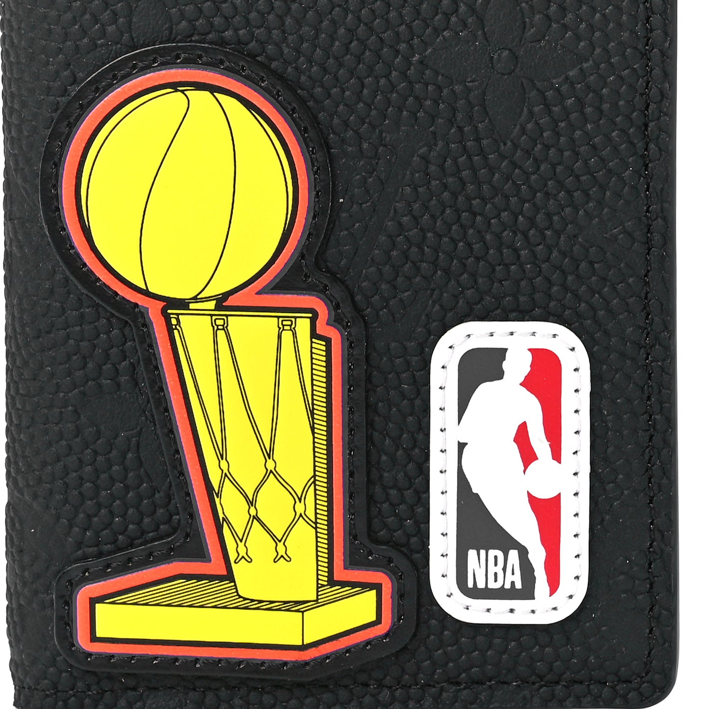 X NBA Grained Calfskin Monogram Pocket Organizer Black