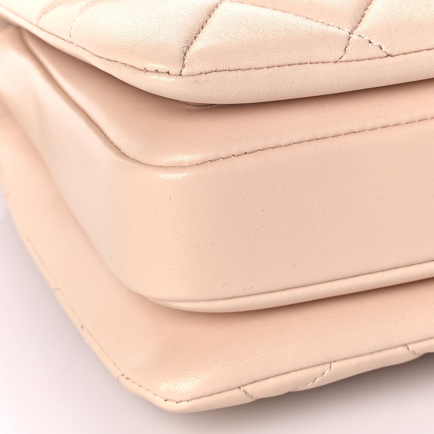 Lambskin Quilted Small Trendy CC Dual Handle Flap Bag Beige