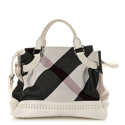 Burberry Canvas Mega Nova Check Shoulder Bag Pale Beige 1 of 11