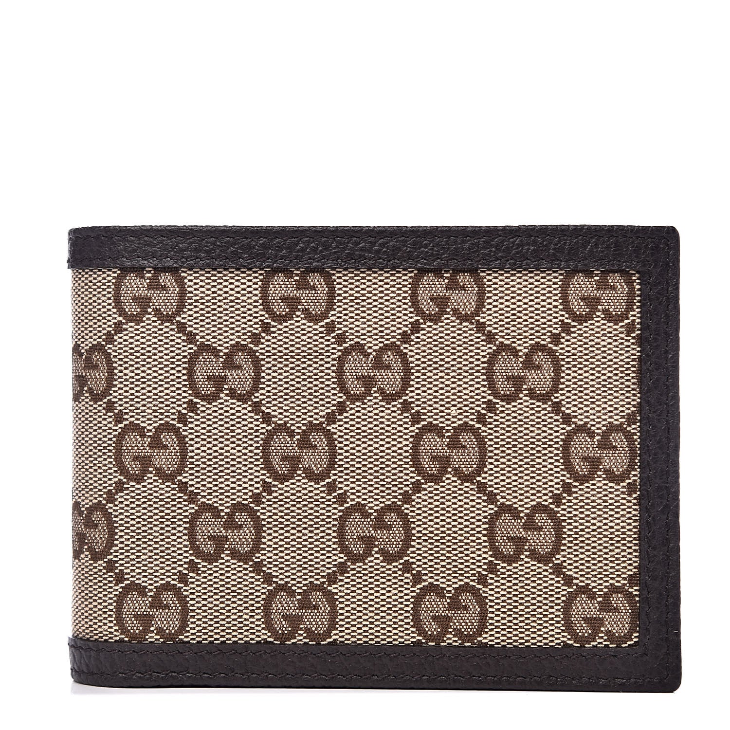 Gucci Monogram Bi-Fold Wallet Dark Brown 1 of 7