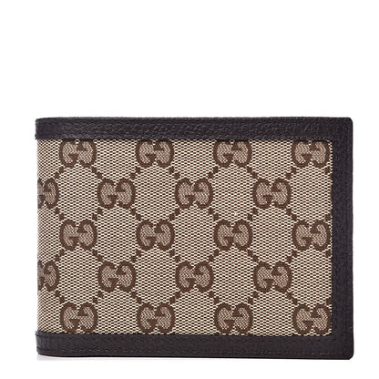 Gucci Monogram Bi-Fold Wallet Dark Brown 1 of 7