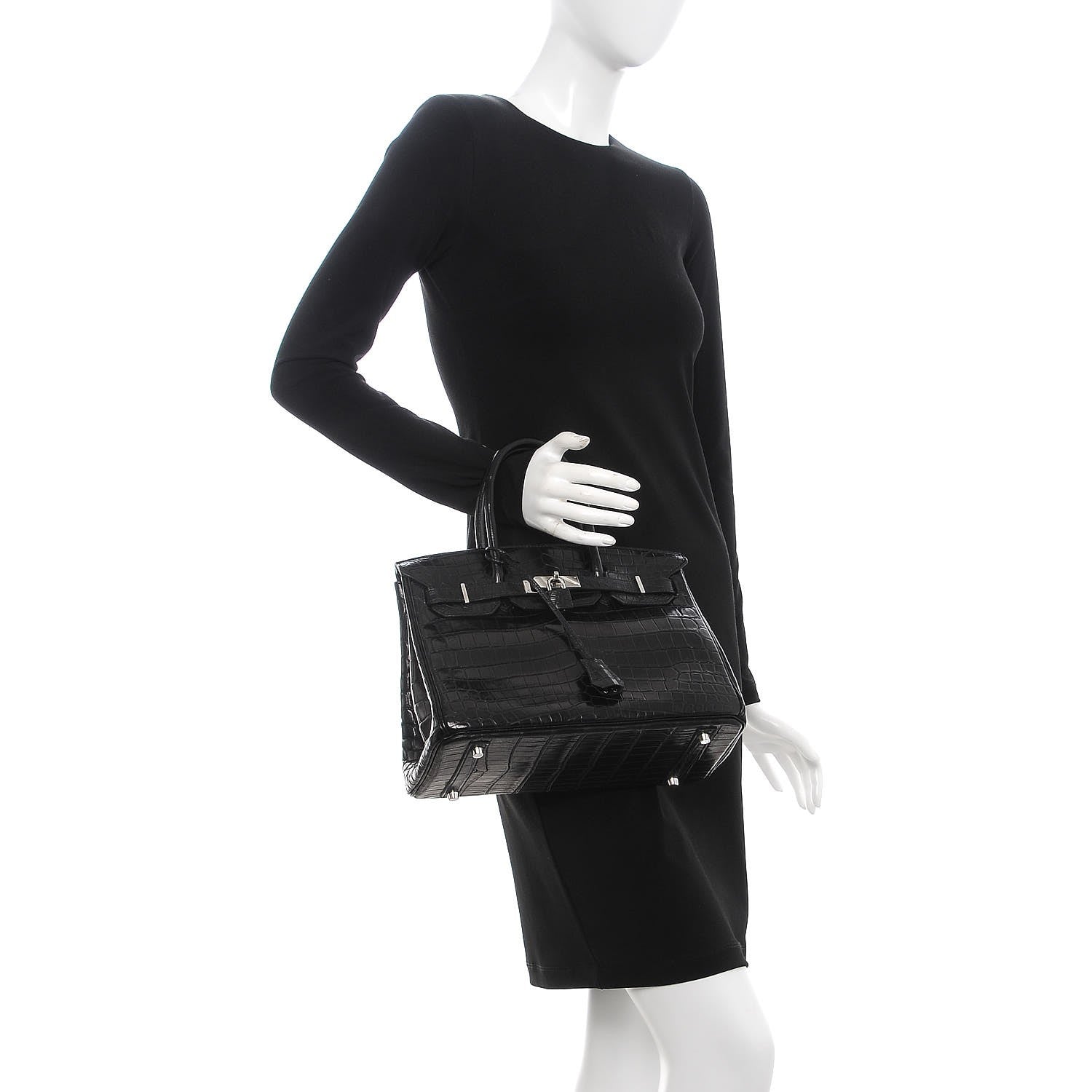 Hermes Matte Niloticus Crocodile Birkin 30 Black 2 of 27