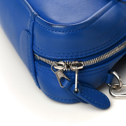 Balenciaga Shiny Day Calfskin Logo XS Triangle Chain Duffle Bleu Roi White 10 of 11