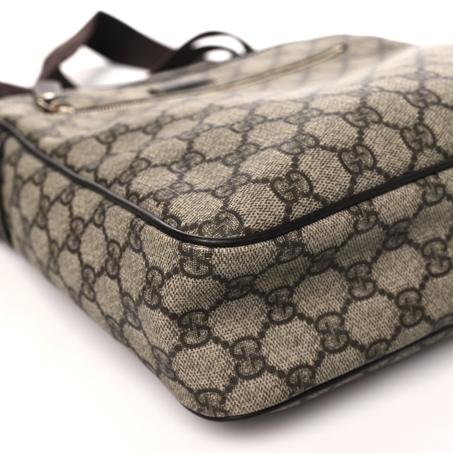 Gucci GG Plus Monogram Selleria Calfskin Medium Messenger Bag Beige Ebony Cocoa Dark Chocolate 9 of 11