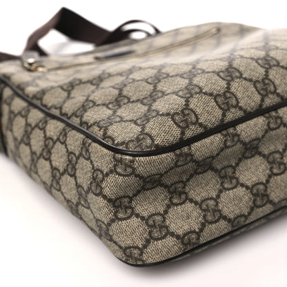 Gucci GG Plus Monogram Selleria Calfskin Medium Messenger Bag Beige Ebony Cocoa Dark Chocolate 9 of 11