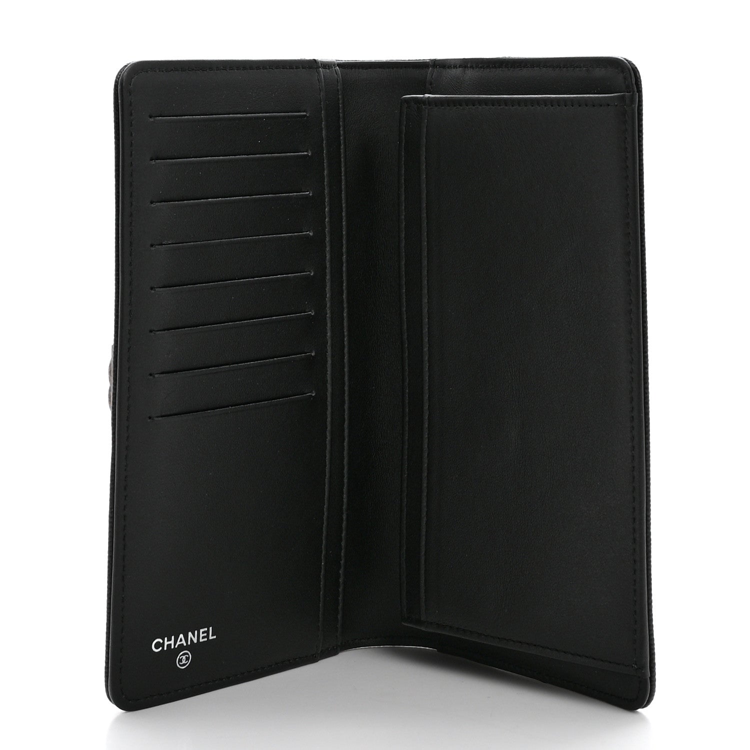 Chanel Caviar Quilted Boy Yen Wallet Black 5 of 10