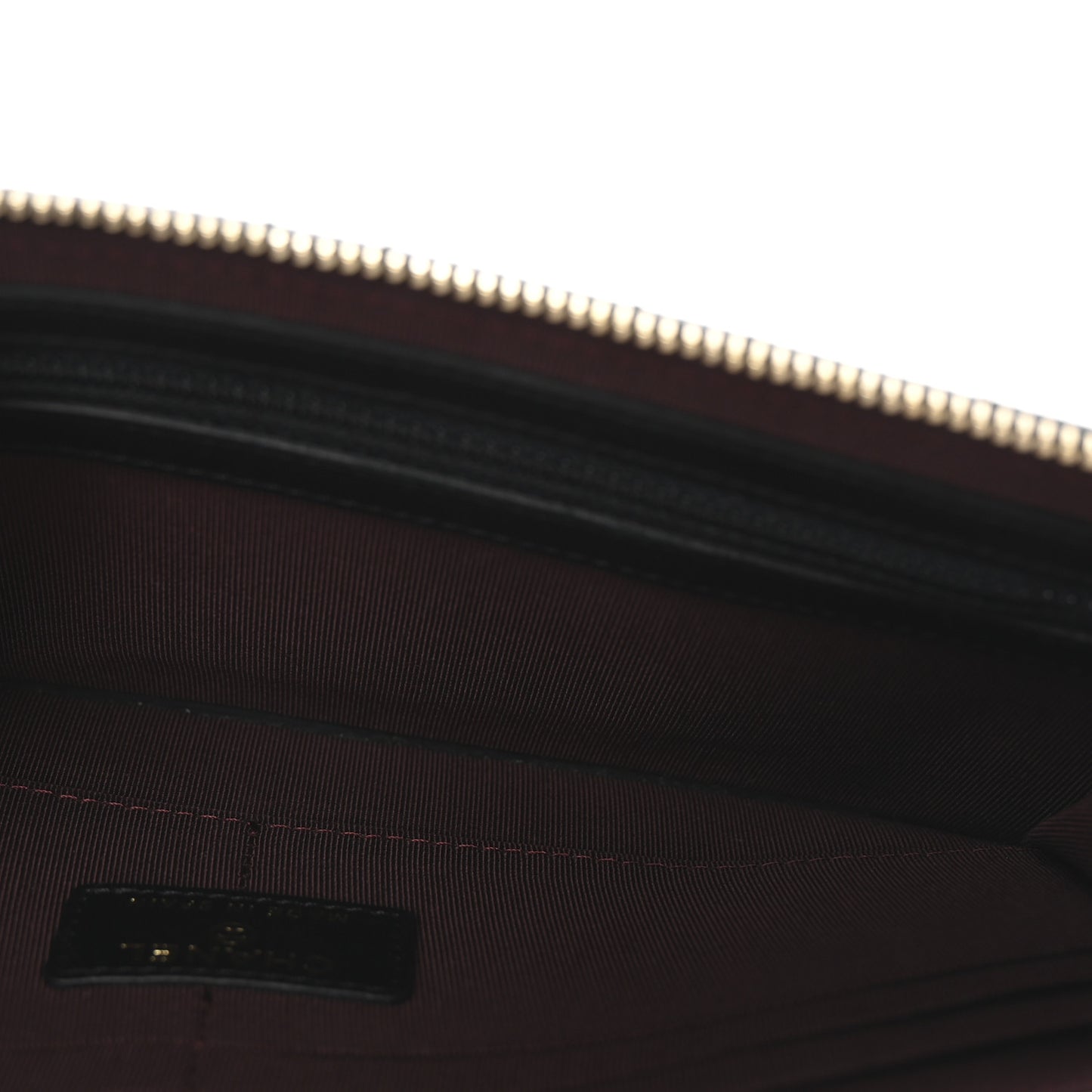 Lambskin Quilted Classic Pouch With Handle Black