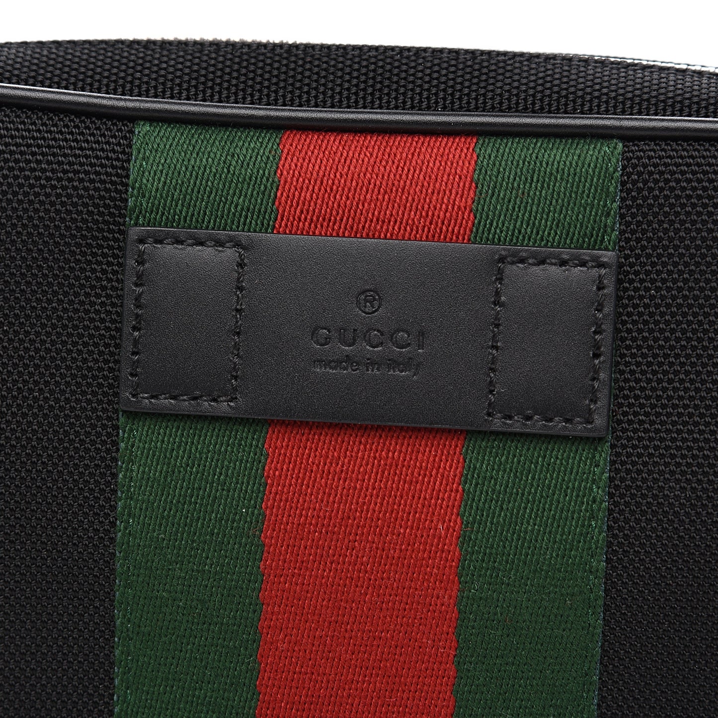 Canvas Web Slim Belt Bag Black