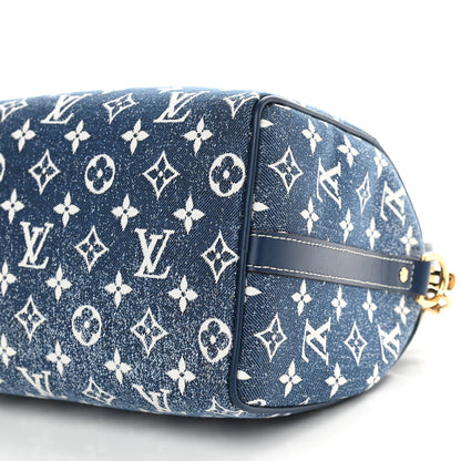 Louis Vuitton Monogram Jacquard Denim Speedy Bandouliere 25 Bleu 10 of 11