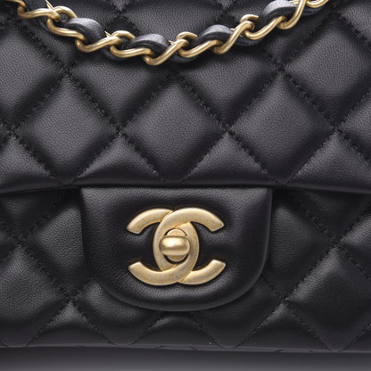 Chanel Lambskin Quilted Mini Rectangular Flap Black 12 of 12