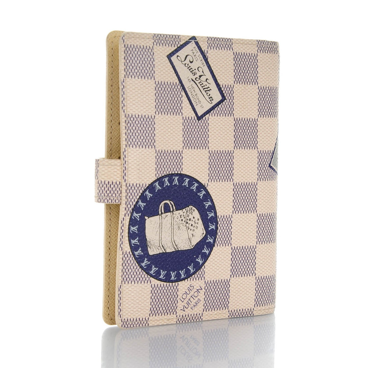 Damier Azur Patch Small Ring Agenda Cover