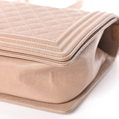 Chanel Caviar Quilted New Medium Boy Flap Dark Beige 10 of 12