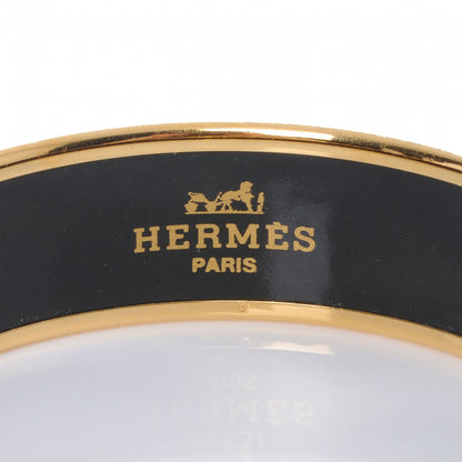 Hermes Enamel Printed Horses Wide Bracelet 65 Bleu 6 of 8