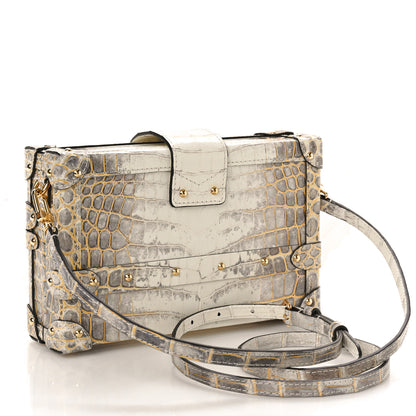 Louis Vuitton Alligator Petite Malle Natural White 2 of 9