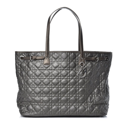 Christian Dior Coated Canvas Cannage Large Panarea Tote Grey 1 of 10