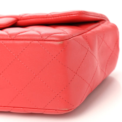 Chanel Lambskin Quilted Mini Rectangular Flap Red 10 of 15