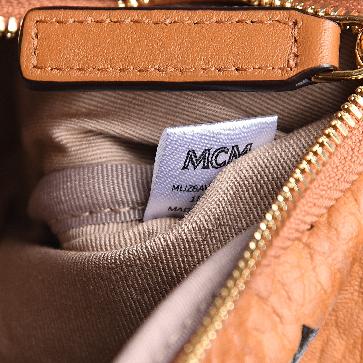 MCM Visetos Medium Stark Belt Bag Cognac 5 of 7