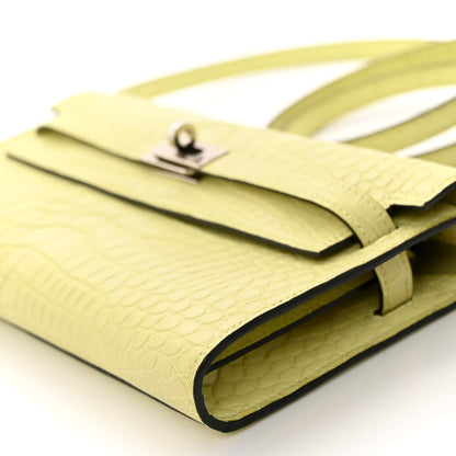 Hermes Matte Alligator Kelly To Go Wallet Jaune Bourgeon 10 of 10