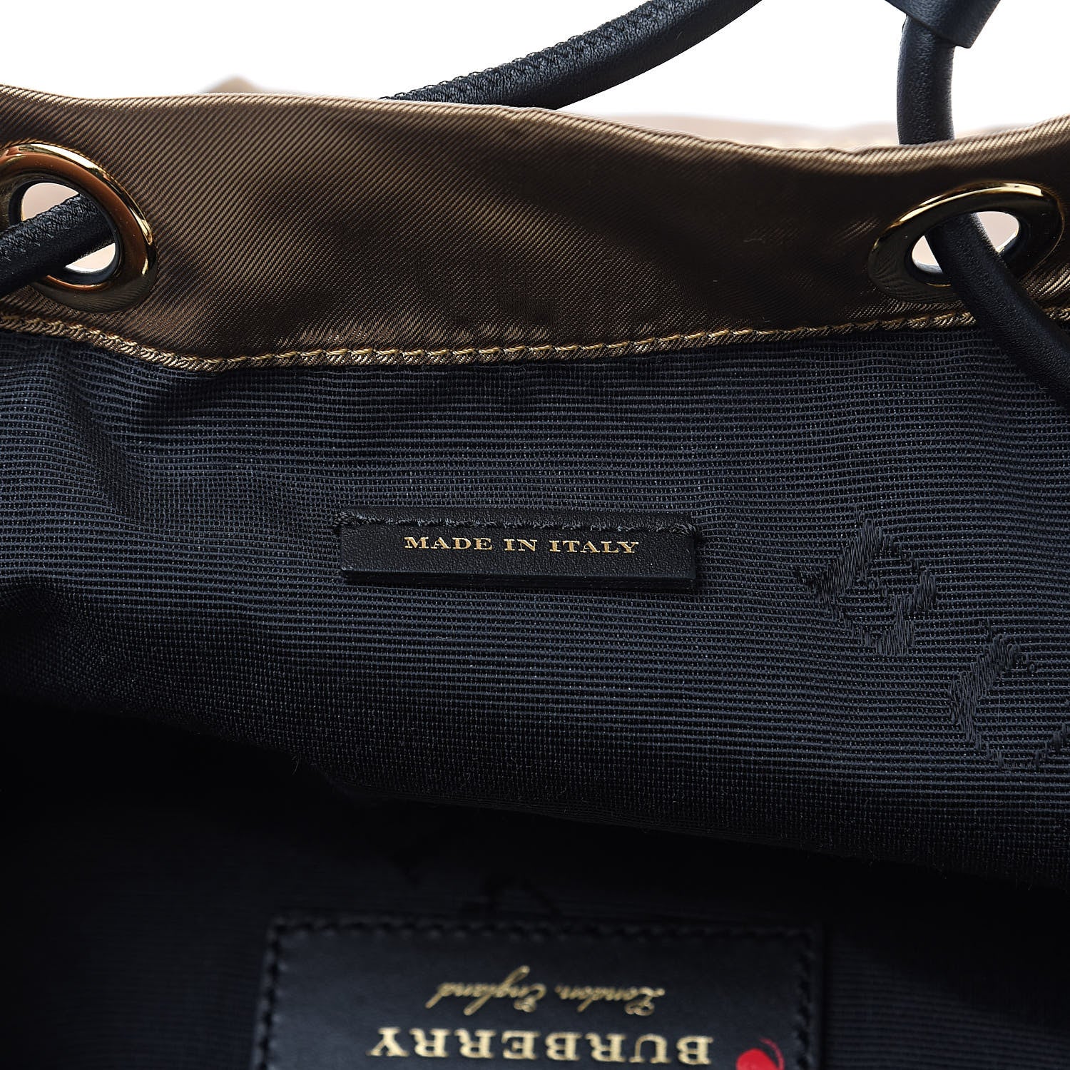 Burberry Metallic Satin Nylon Medium Rucksack Backpack Gold 7 of 9