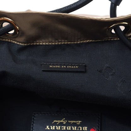 Burberry Metallic Satin Nylon Medium Rucksack Backpack Gold 7 of 9