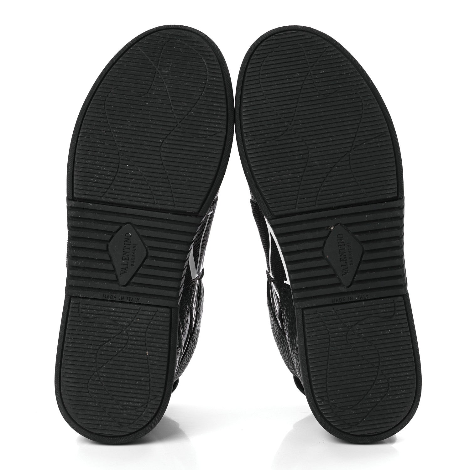 Valentino Garavani Grained Calfskin Mens VL7N Mid-Top Sneakers 40.5 Black White 5 of 8